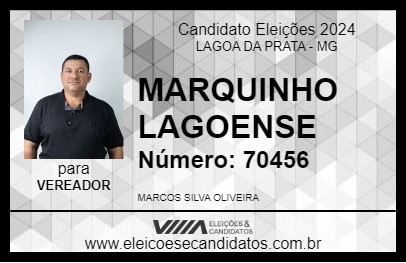 Candidato MARQUINHO LAGOENSE 2024 - LAGOA DA PRATA - Eleições