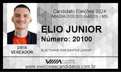 Candidato ELIO JUNIOR 2024 - ABADIA DOS DOURADOS - Eleições