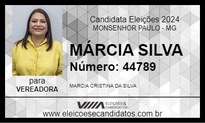 Candidato MÁRCIA SILVA 2024 - MONSENHOR PAULO - Eleições