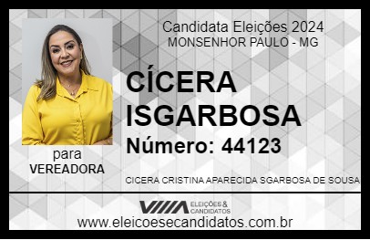 Candidato CÍCERA ISGARBOSA 2024 - MONSENHOR PAULO - Eleições