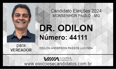 Candidato DR. ODILON ANDERSON 2024 - MONSENHOR PAULO - Eleições