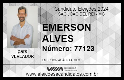 Candidato EMERSON ALVES 2024 - SÃO JOÃO DEL REI - Eleições