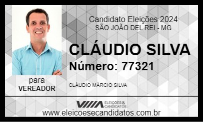 Candidato CLÁUDIO SILVA 2024 - SÃO JOÃO DEL REI - Eleições