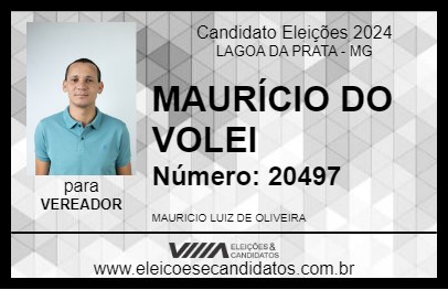 Candidato MAURÍCIO DO VOLEI 2024 - LAGOA DA PRATA - Eleições