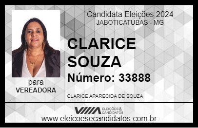 Candidato CLARICE SOUZA 2024 - JABOTICATUBAS - Eleições