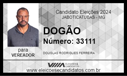 Candidato DOGÃO 2024 - JABOTICATUBAS - Eleições