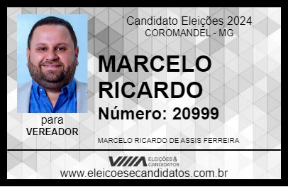 Candidato MARCELO RICARDO 2024 - COROMANDEL - Eleições