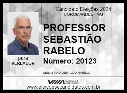 Candidato PROFESSOR SEBASTIÃO RABELO 2024 - COROMANDEL - Eleições