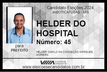 Candidato HELDER DO HOSPITAL 2024 - JABOTICATUBAS - Eleições