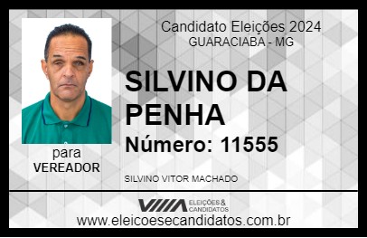 Candidato SILVINO DA PENHA 2024 - GUARACIABA - Eleições