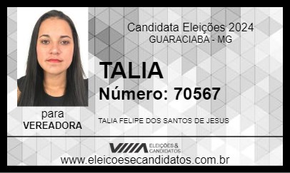 Candidato TALIA 2024 - GUARACIABA - Eleições