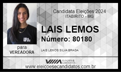 Candidato LAIS LEMOS 2024 - ITABIRITO - Eleições