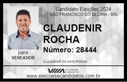 Candidato CLAUDENIR ROCHA 2024 - SÃO FRANCISCO DO GLÓRIA - Eleições