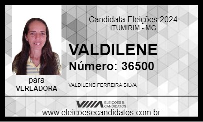 Candidato VALDILENE 2024 - ITUMIRIM - Eleições