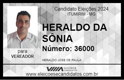 Candidato HERALDO DA SÔNIA 2024 - ITUMIRIM - Eleições