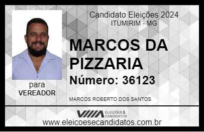 Candidato MARCOS DA PIZZARIA 2024 - ITUMIRIM - Eleições