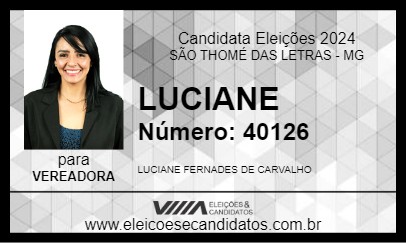 Candidato LUCIANE 2024 - SÃO THOMÉ DAS LETRAS - Eleições