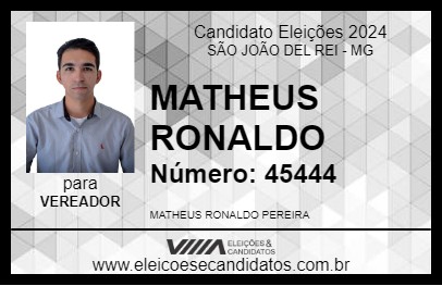 Candidato MATHEUS RONALDO 2024 - SÃO JOÃO DEL REI - Eleições