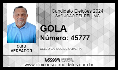 Candidato GOLA 2024 - SÃO JOÃO DEL REI - Eleições