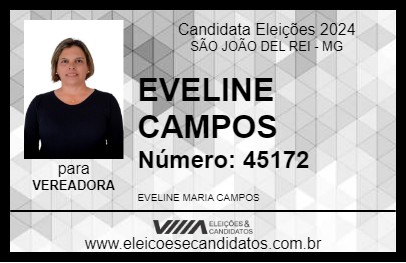 Candidato EVELINE CAMPOS 2024 - SÃO JOÃO DEL REI - Eleições