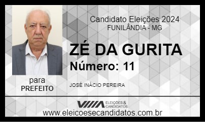 Candidato ZÉ DA GURITA 2024 - FUNILÂNDIA - Eleições