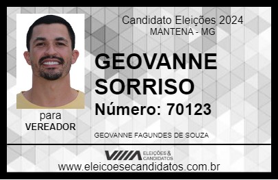 Candidato GEOVANNE SORRISO 2024 - MANTENA - Eleições