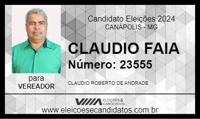 Candidato CLAUDIO FAIA 2024 - CANÁPOLIS - Eleições