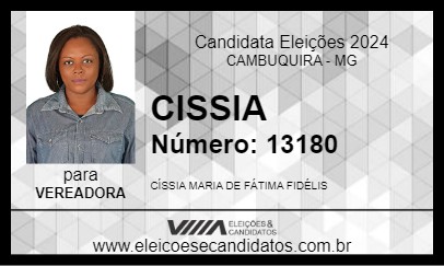 Candidato CISSIA 2024 - CAMBUQUIRA - Eleições