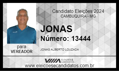 Candidato JONAS 2024 - CAMBUQUIRA - Eleições