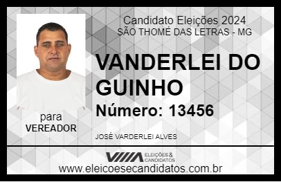 Candidato VANDERLEI DO GUINHO 2024 - SÃO THOMÉ DAS LETRAS - Eleições