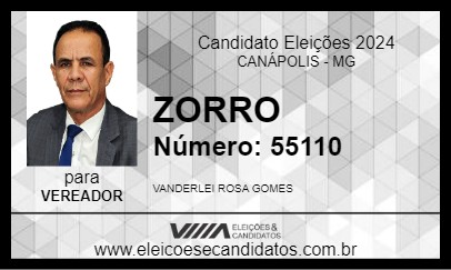 Candidato ZORRO 2024 - CANÁPOLIS - Eleições