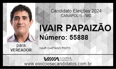 Candidato IVAIR PAPAIZÃO 2024 - CANÁPOLIS - Eleições