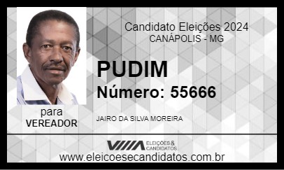 Candidato PUDIM 2024 - CANÁPOLIS - Eleições