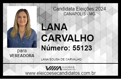 Candidato LANA CARVALHO 2024 - CANÁPOLIS - Eleições