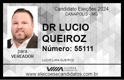 Candidato DR LUCIO QUEIROZ 2024 - CANÁPOLIS - Eleições