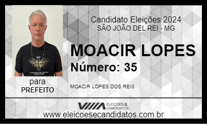 Candidato MOACIR LOPES 2024 - SÃO JOÃO DEL REI - Eleições