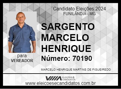 Candidato SARGENTO MARCELO HENRIQUE 2024 - FUNILÂNDIA - Eleições