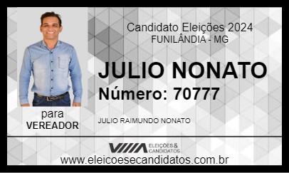 Candidato JULIO NONATO 2024 - FUNILÂNDIA - Eleições