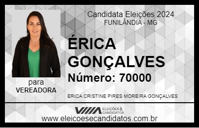 Candidato ÉRICA GONÇALVES 2024 - FUNILÂNDIA - Eleições