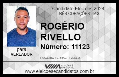 Candidato ROGÉRIO RIVELLO 2024 - TRÊS CORAÇÕES - Eleições