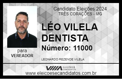 Candidato LÉO VILELA DENTISTA 2024 - TRÊS CORAÇÕES - Eleições