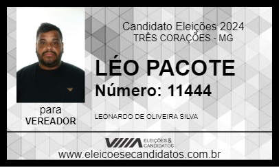 Candidato LÉO PACOTE 2024 - TRÊS CORAÇÕES - Eleições