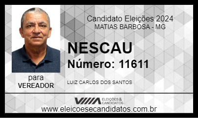 Candidato NESCAU 2024 - MATIAS BARBOSA - Eleições