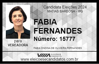 Candidato FABIA FERNANDES 2024 - MATIAS BARBOSA - Eleições