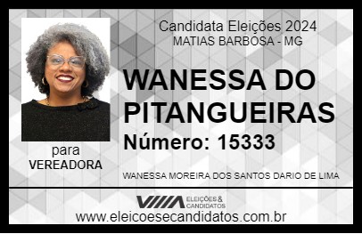 Candidato WANESSA DO PITANGUEIRAS 2024 - MATIAS BARBOSA - Eleições