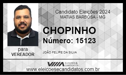 Candidato CHOPINHO 2024 - MATIAS BARBOSA - Eleições