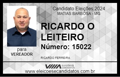 Candidato RICARDO O LEITEIRO 2024 - MATIAS BARBOSA - Eleições