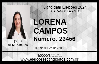 Candidato LORENA CAMPOS 2024 - CARANGOLA - Eleições