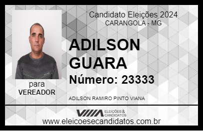 Candidato ADILSON GUARA 2024 - CARANGOLA - Eleições