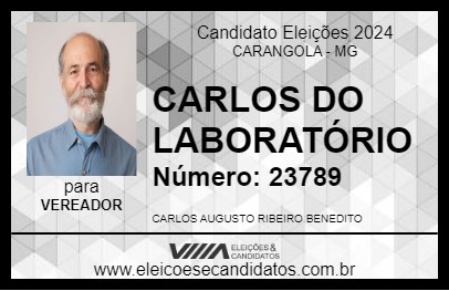 Candidato CARLOS DO LABORATÓRIO 2024 - CARANGOLA - Eleições